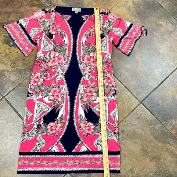 JM Collections Petite Floral Split Sleeve Dress PM - Picture 6 of 15